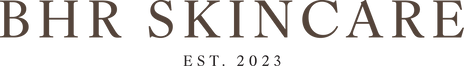 Brown BHR Skincare logo with 'EST. 2023' text